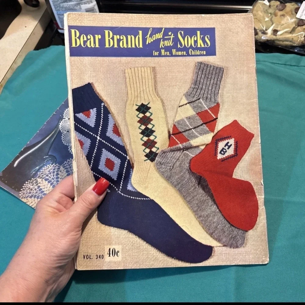 Vintage set of two Dollies and Hand Knit socks